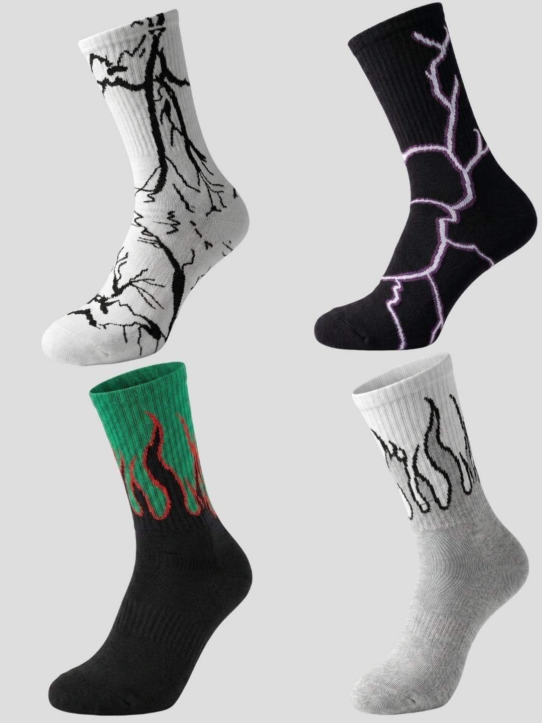 Moda Rapido Men Pack of 4 Cotton Blend Patterned Calf Length Socks - view 1
