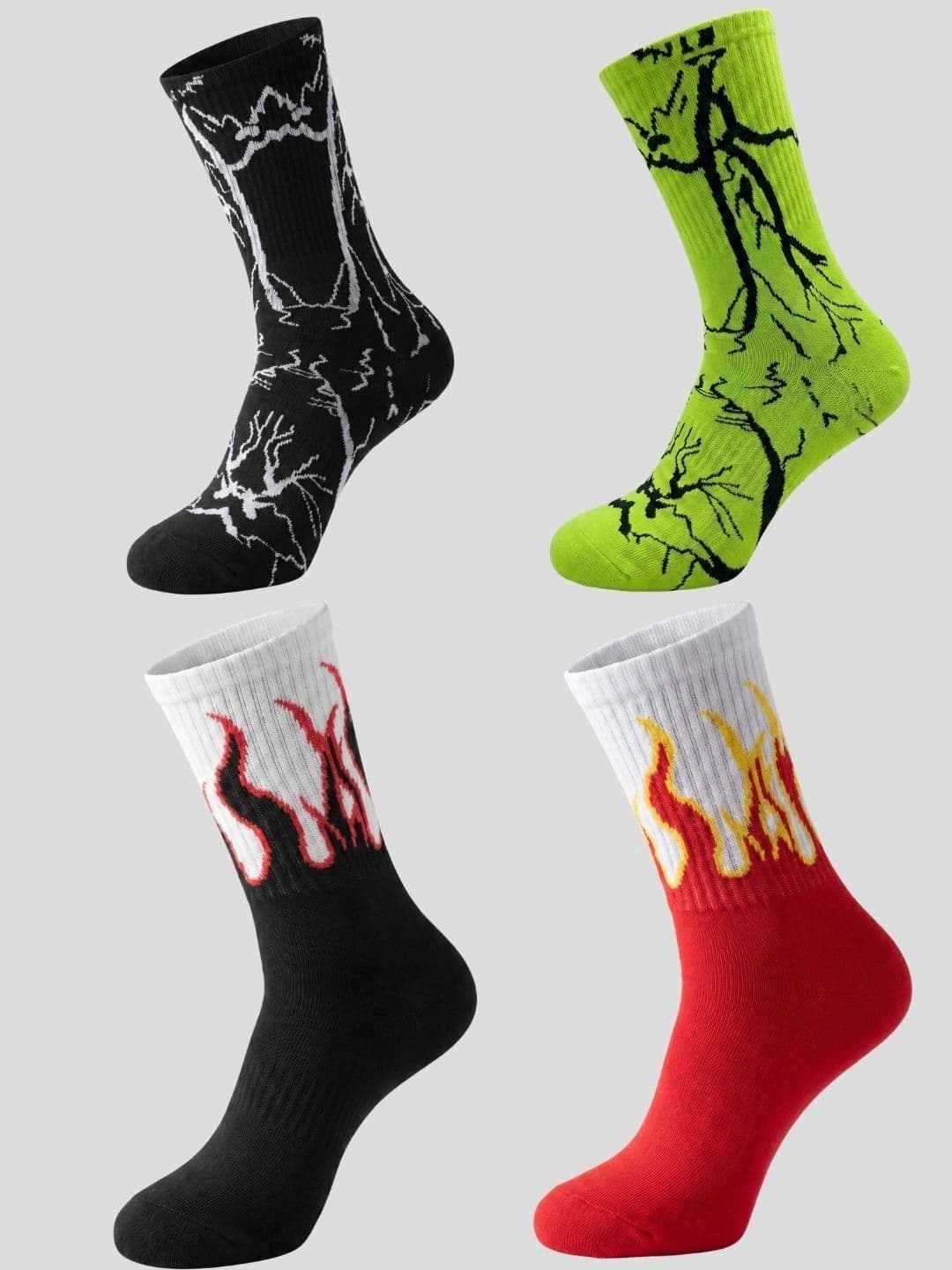 Moda Rapido Men Pack of 4 Cotton Blend Patterned Above Ankle Socks - view 1