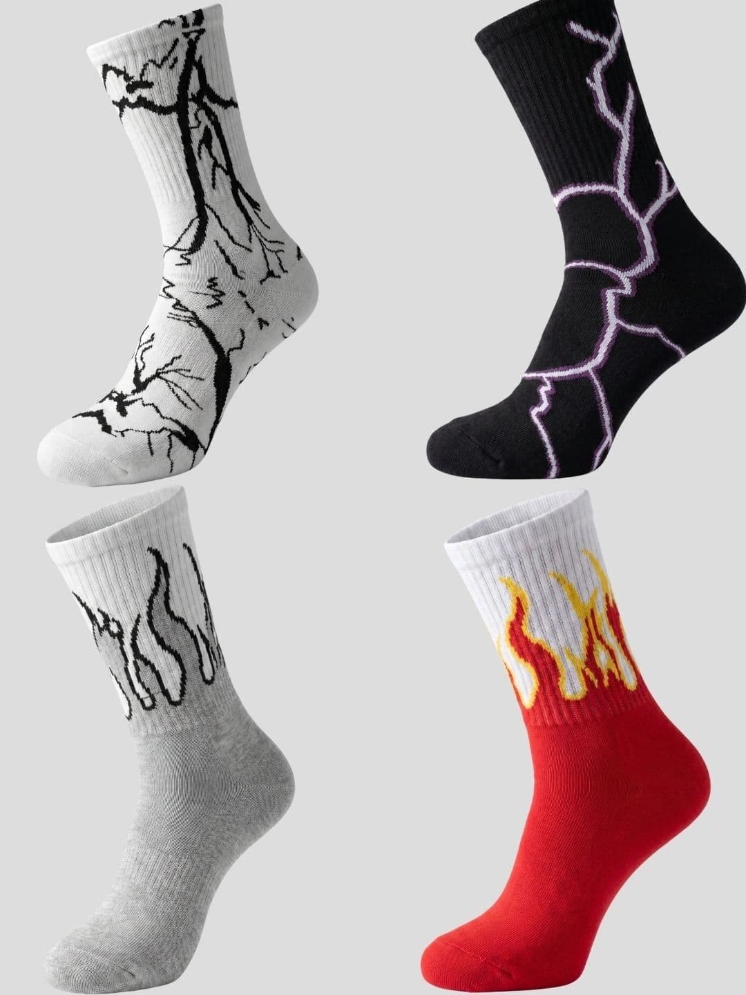 Moda Rapido Men Pack of 4 Cotton Blend Patterned Above Ankle Socks - view 1