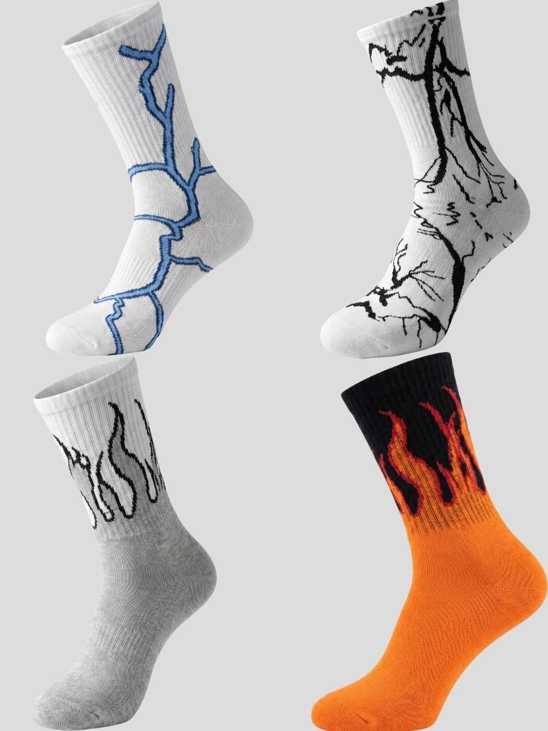 Moda Rapido Men Pack of 4 Cotton Blend Patterned Above Ankle Socks - view 1