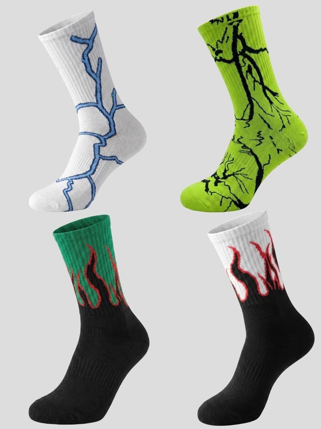 Moda Rapido Men Pack of 4 Cotton Blend Patterned Above Ankle Socks - view 1
