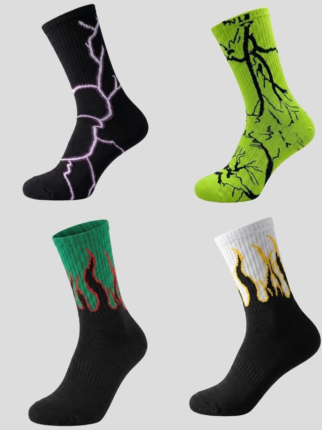 Moda Rapido Men Pack of 4 Cotton Blend Patterned Above Ankle Socks - view 1