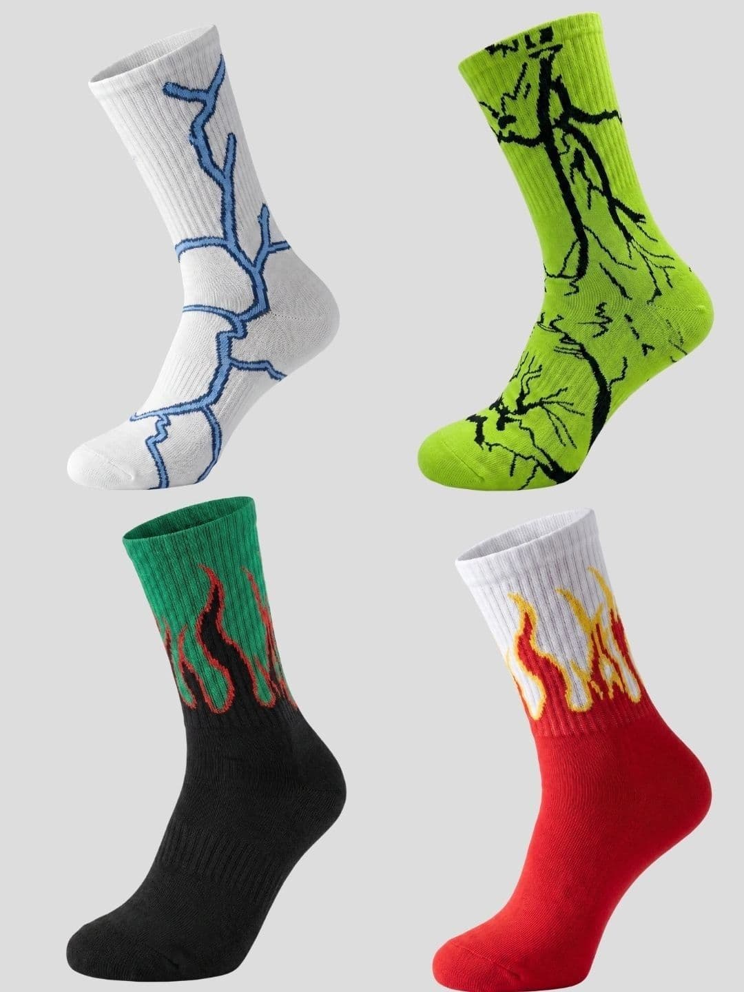Moda Rapido Men Pack of 4 Cotton Blend Patterned Calf Length Socks - view 1