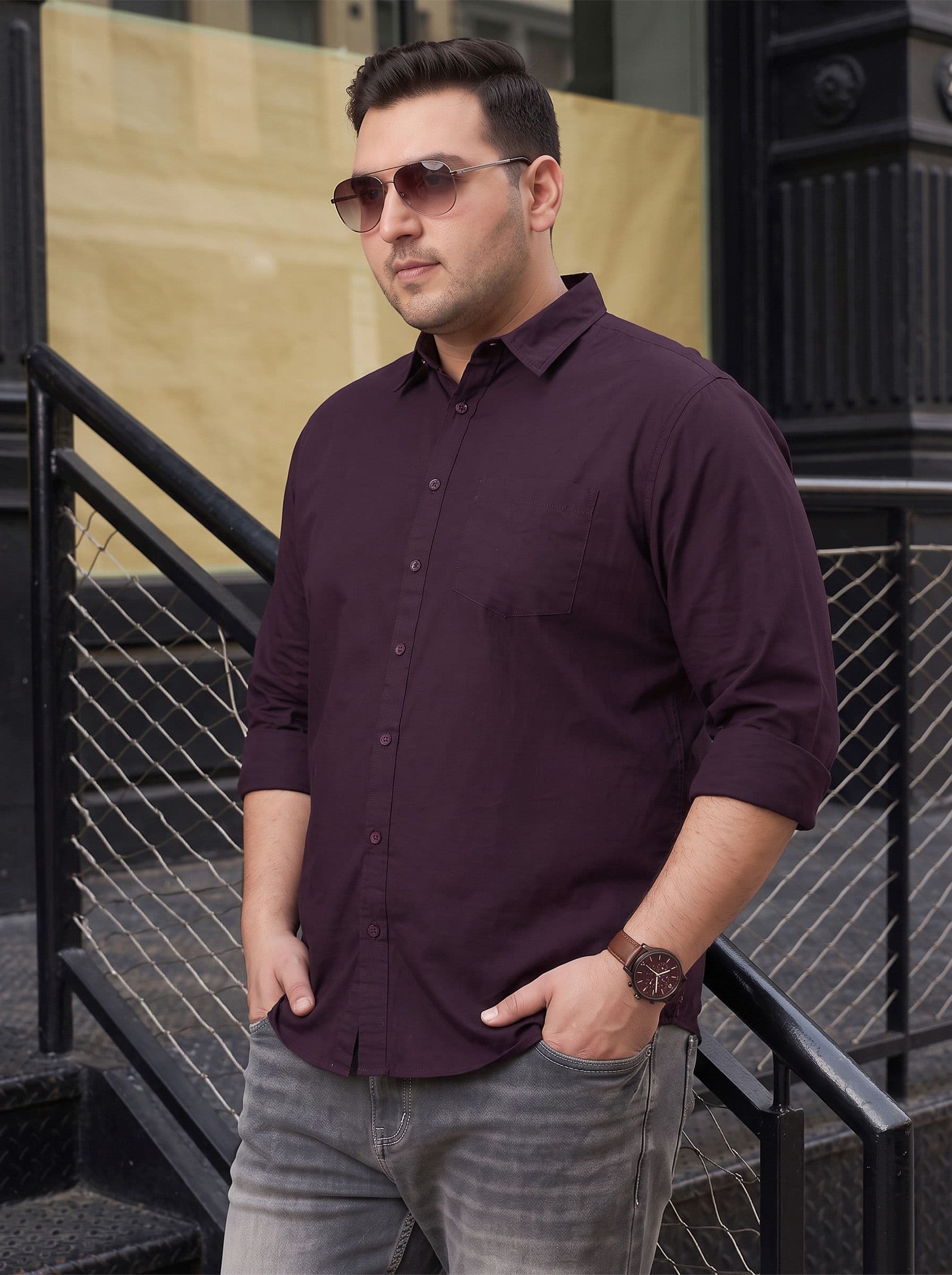 Sztori Plus Size Pure Cotton Casual Shirt - view 1