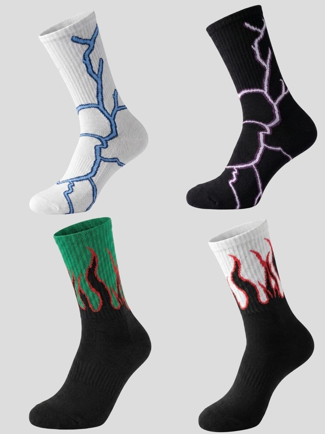 Moda Rapido Men Pack of 4 Cotton Blend Patterned Above Ankle Socks - view 1