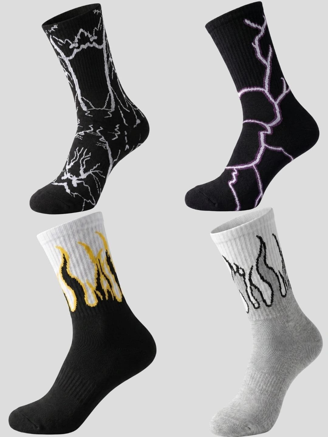 Moda Rapido Men Pack of 4 Cotton Blend Patterned Above Ankle Socks - view 1