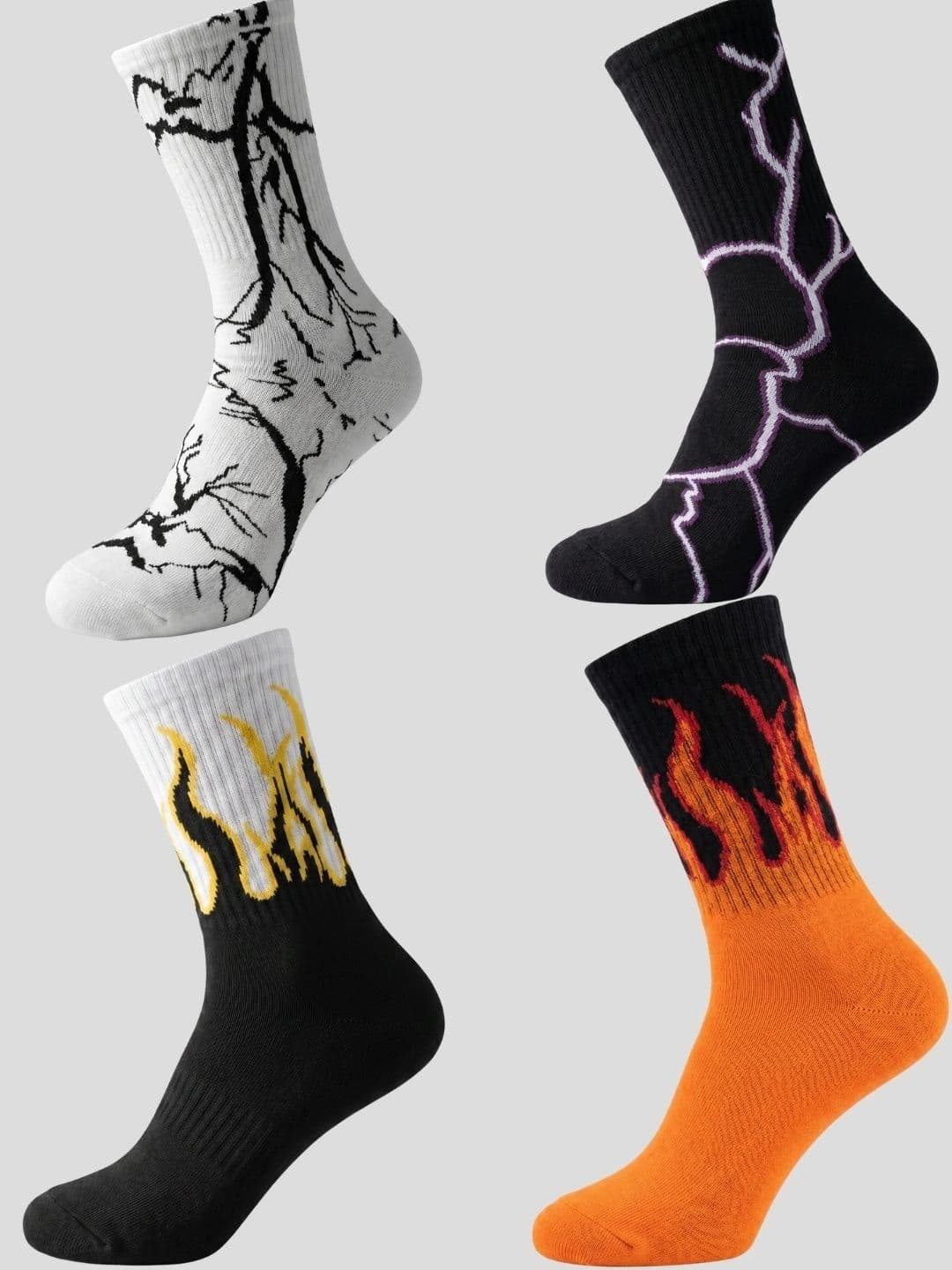 Moda Rapido Men Pack of 4 Cotton Blend Patterned Above Ankle Socks - view 1