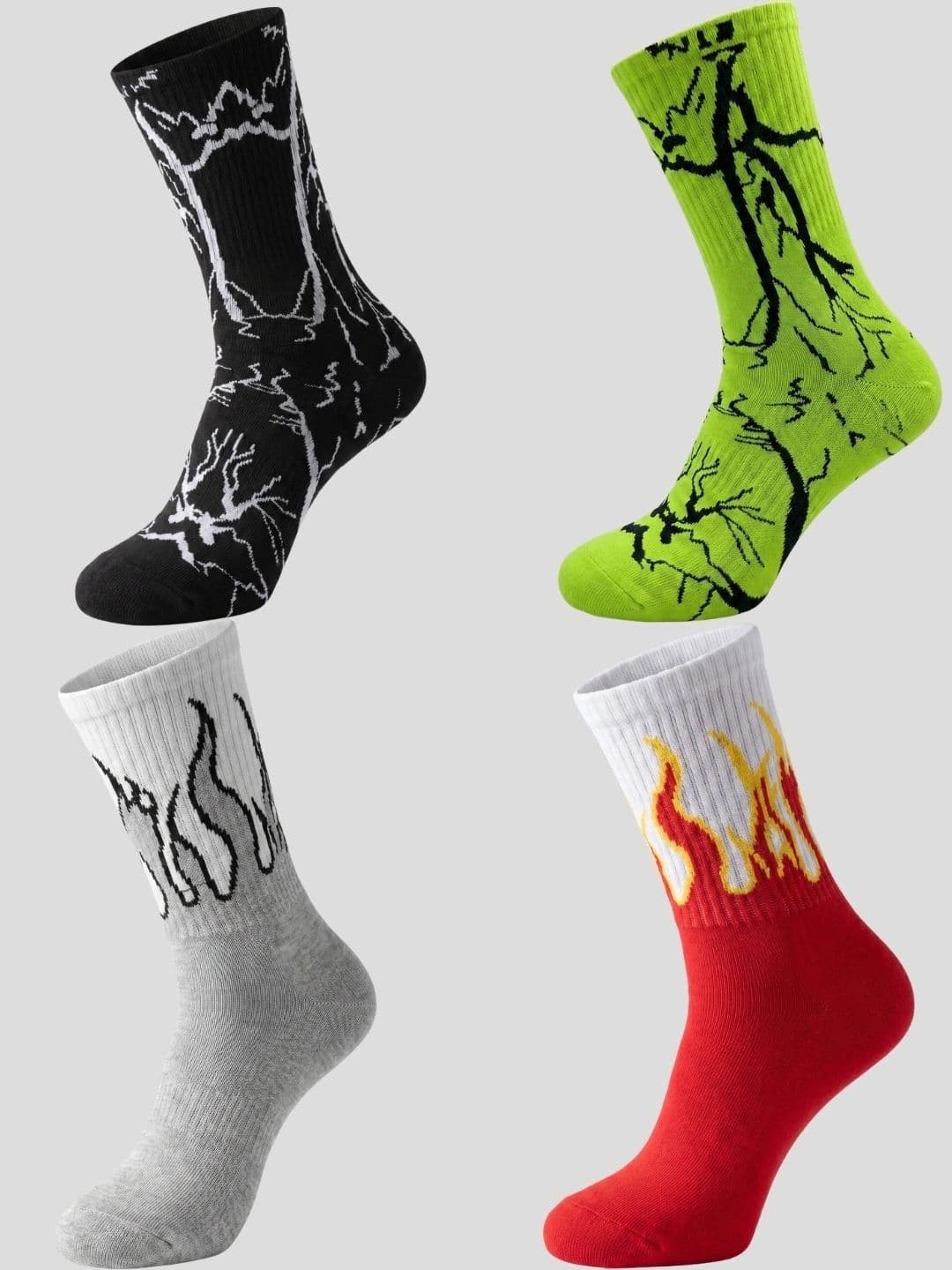 Moda Rapido Men Pack of 4 Cotton Blend Patterned Above Ankle Socks - view 1