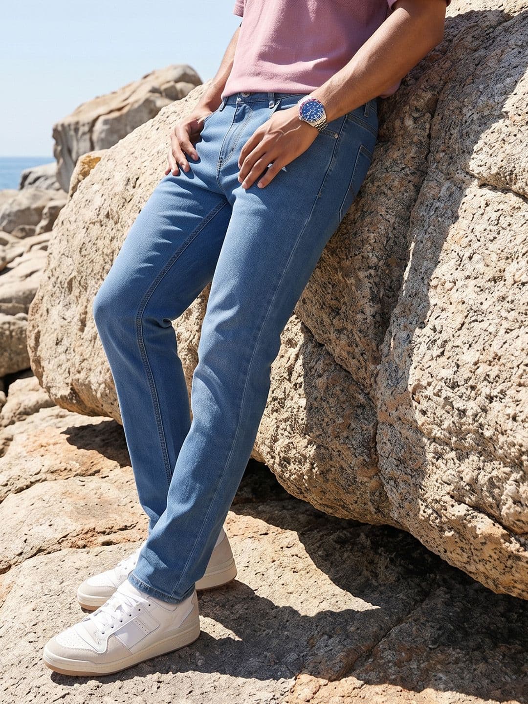 The Roadster Life Co. Men Slim Fit Light Fade Stretchable Jeans - view 1