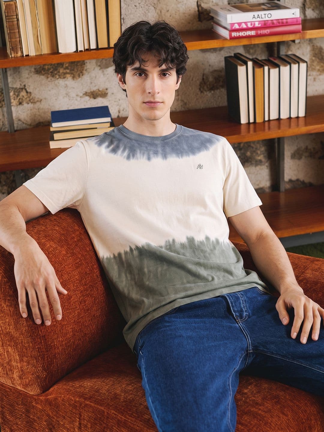Aeropostale Dyed Effect Pure Cotton T-shirt - view 1