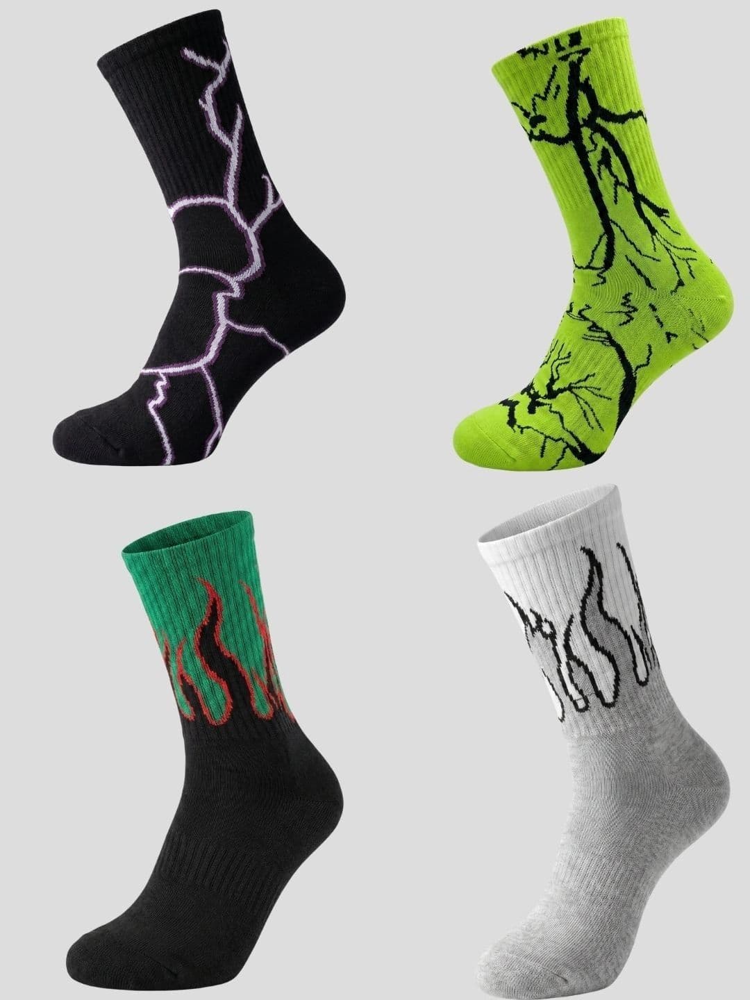 Moda Rapido Men Pack of 4 Cotton Blend Patterned Calf Length Socks - view 1