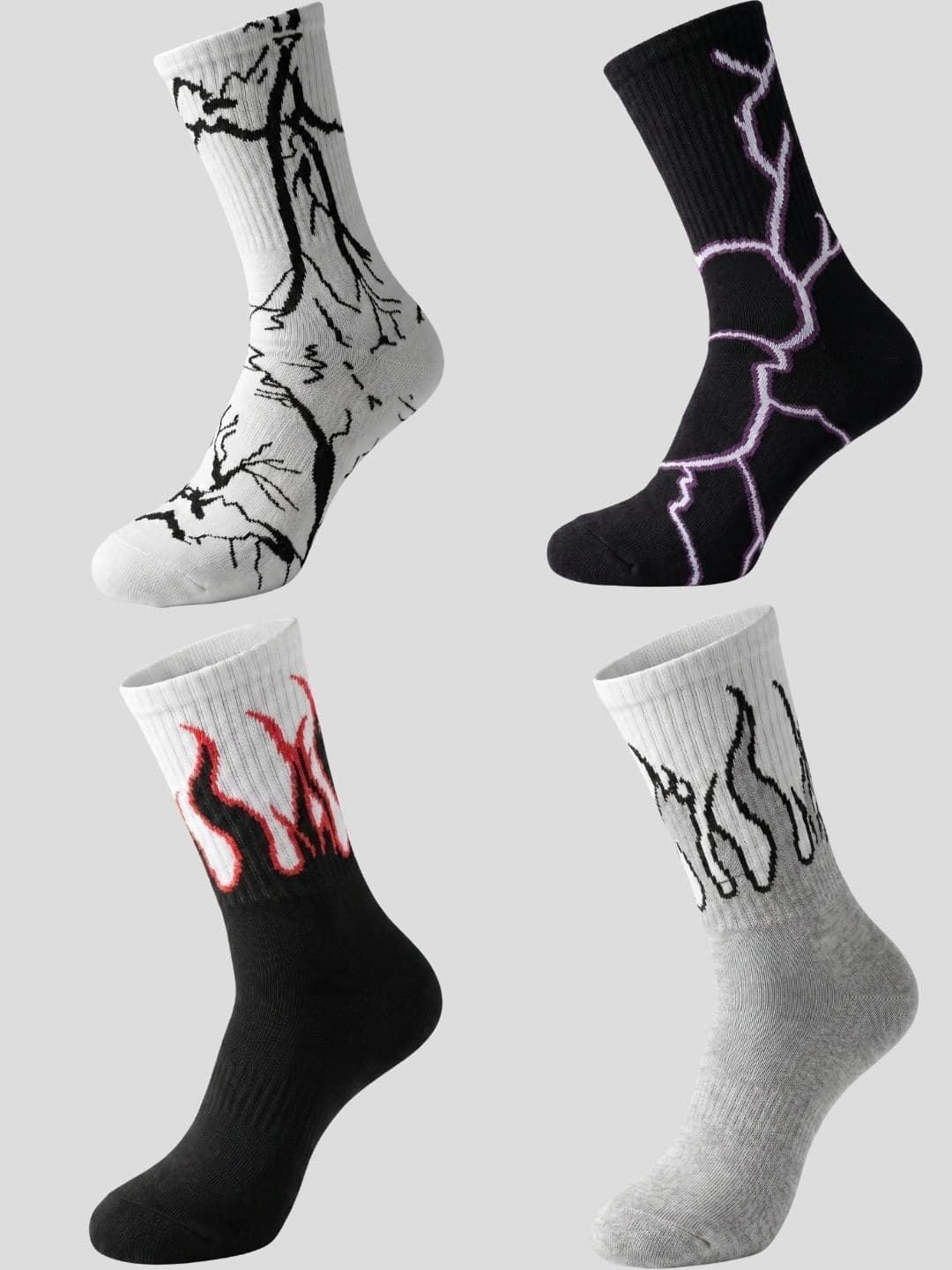 Moda Rapido Men Pack of 4 Cotton Blend Patterned Above Ankle Socks - view 1