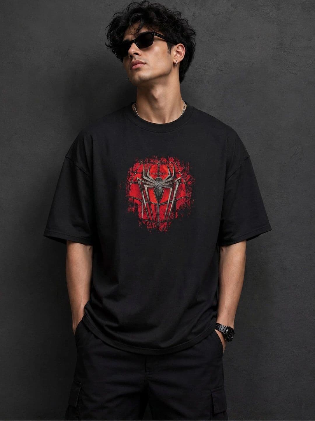 Getsetwear Men Printed Drop-Shoulder Sleeves T-shirt - view 1