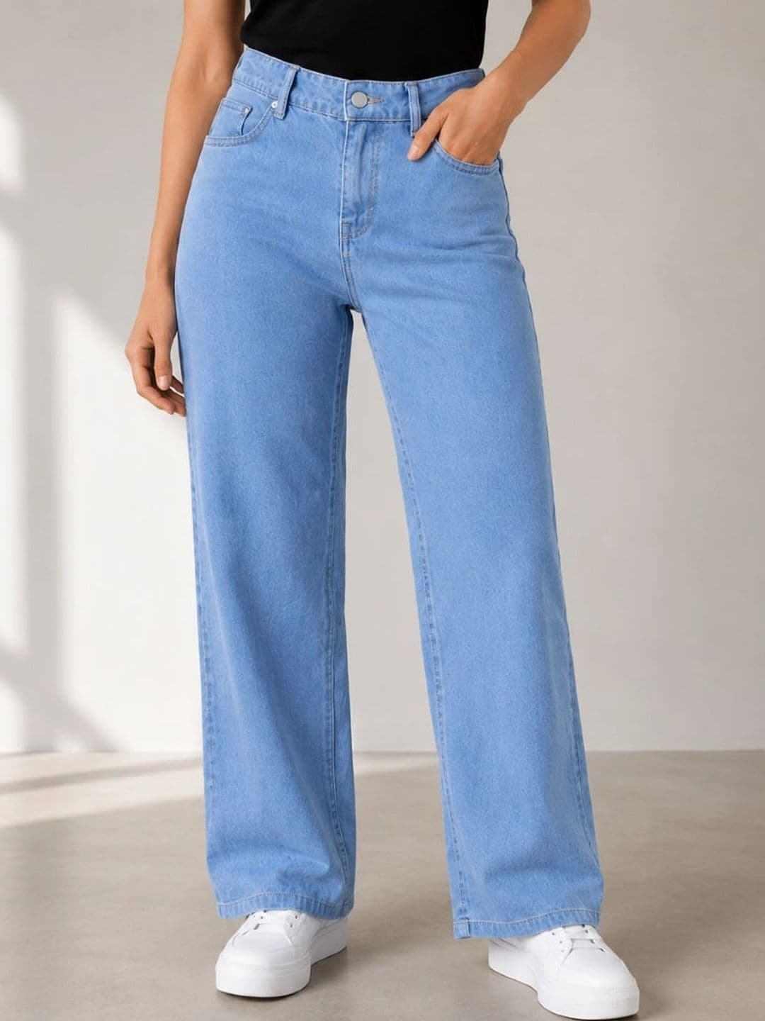 Mevan Women Classic Relaxed Fit Mid-Rise Stretchable Jeans - view 1