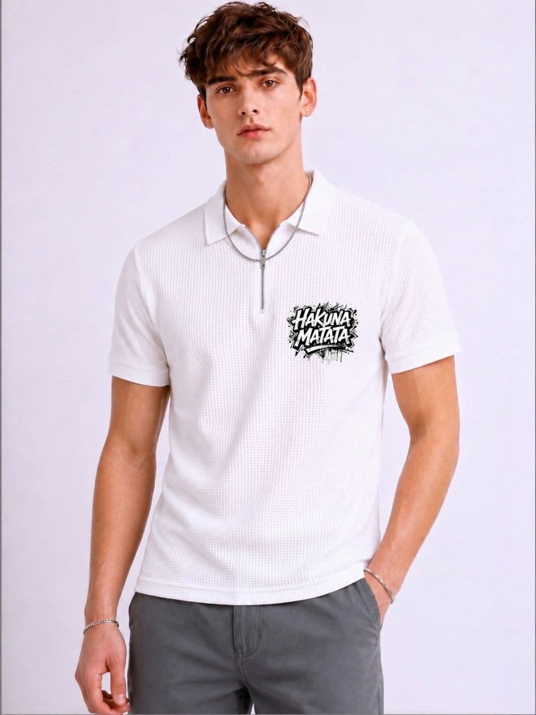 Mobox Men Typography Polo Collar T-shirt - view 1