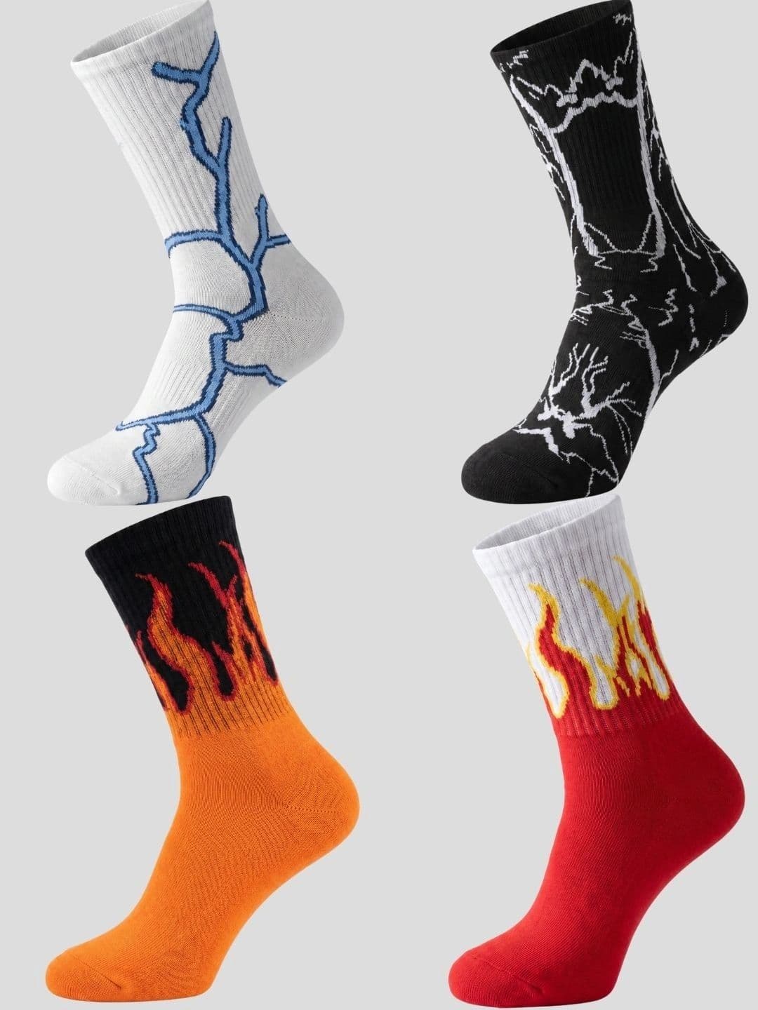 Moda Rapido Men Pack of 4 Cotton Blend Patterned Above Ankle Socks - view 1
