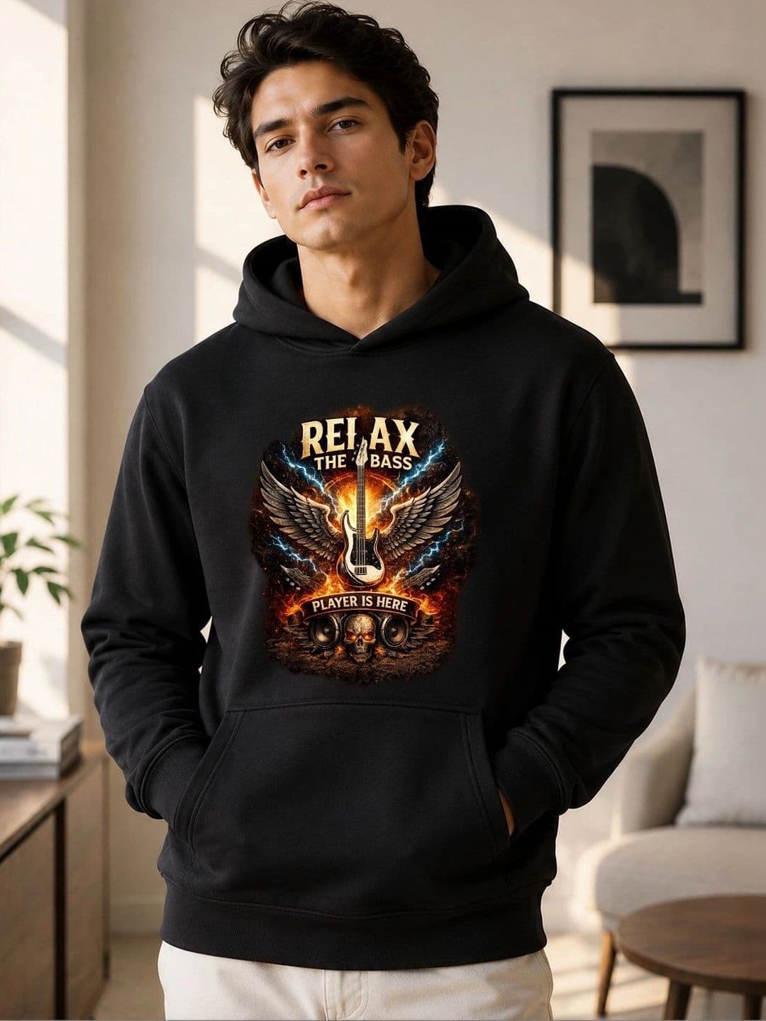 TRENDIFYTEEZ Men Printed Hooded Sweatshirt - view 1