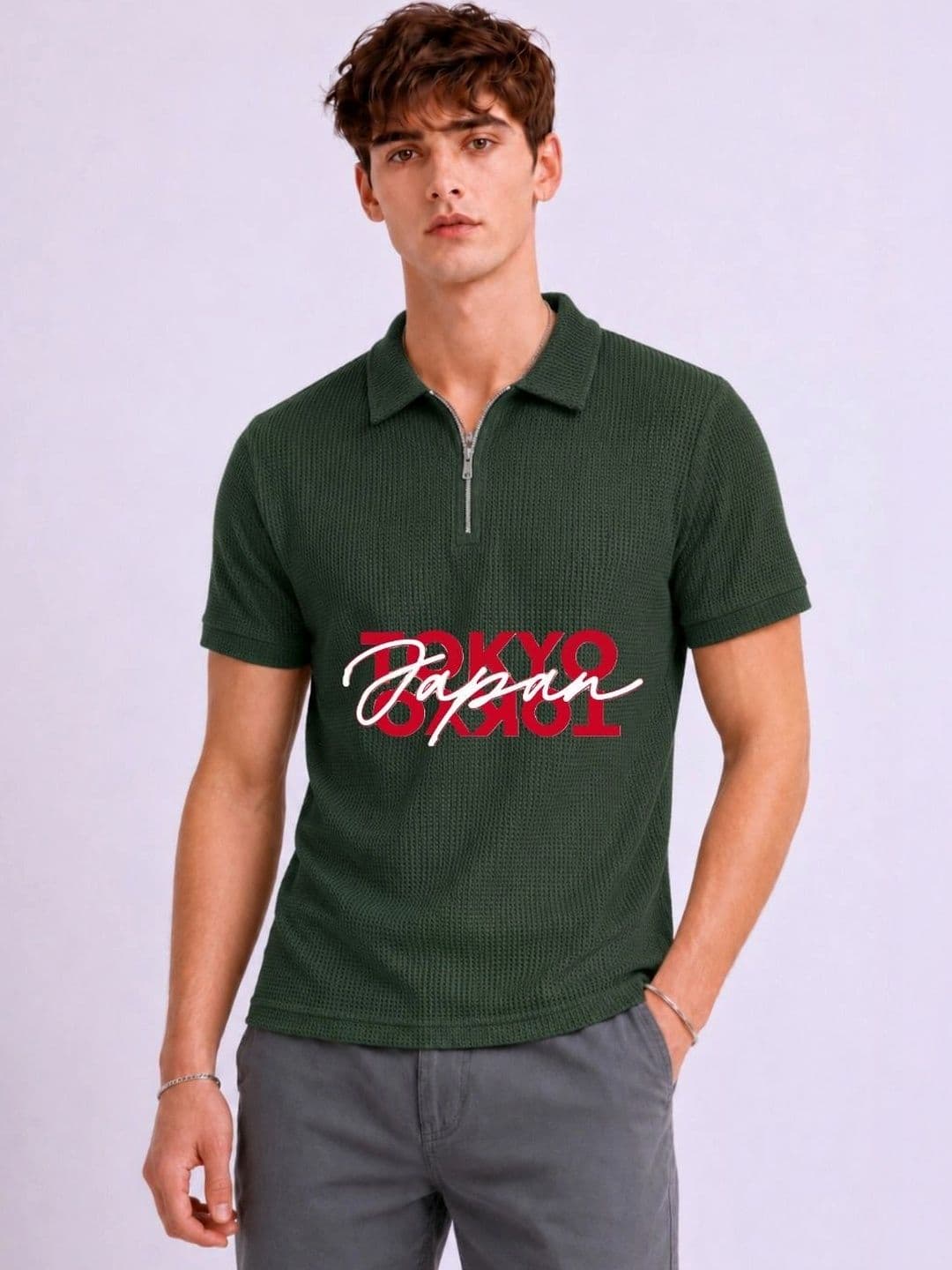 Mobox Men Typography Polo Collar T-shirt - view 1
