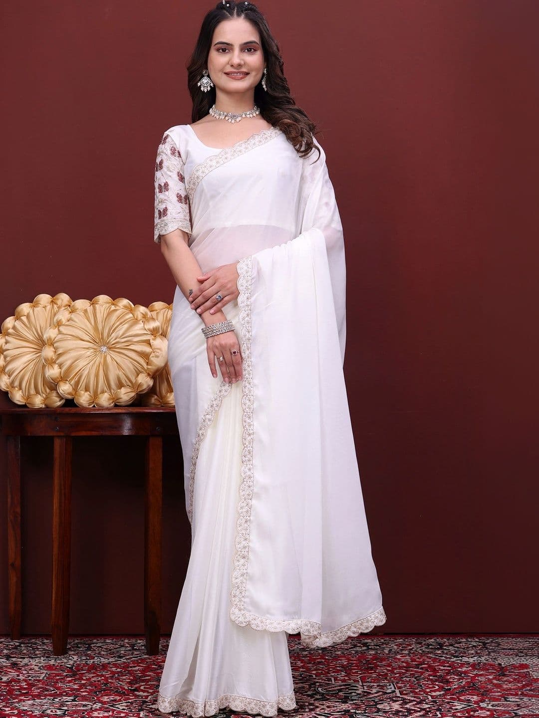Moda Rapido Embroidered Poly Chiffon Designer Saree - view 1