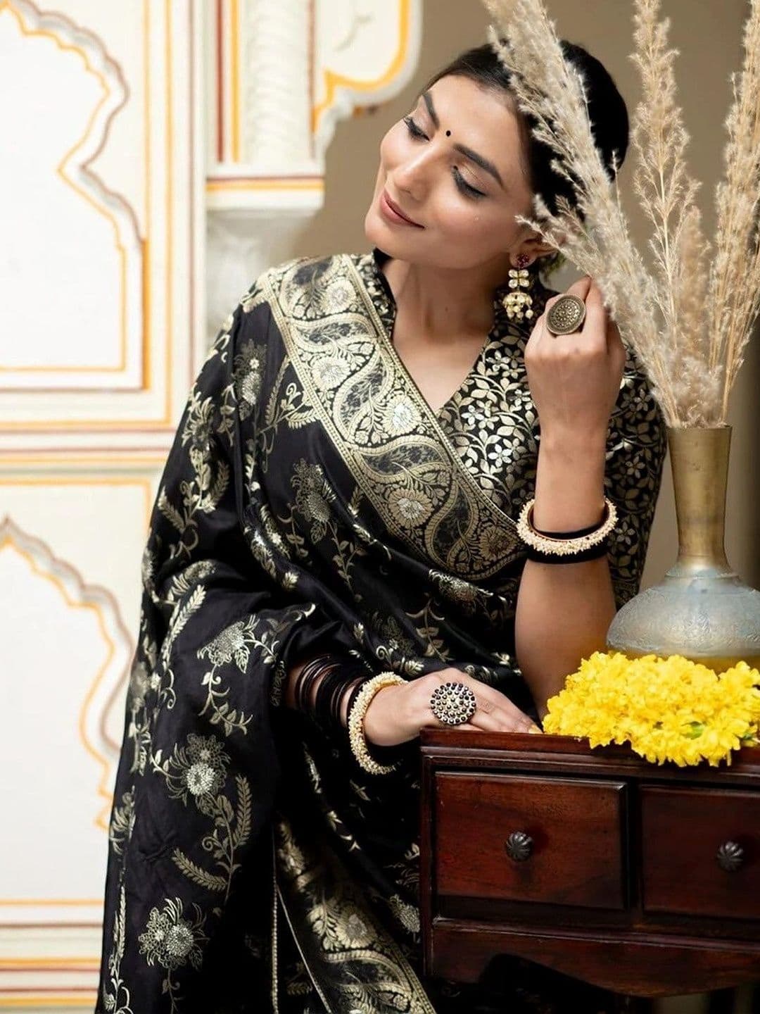 Moda Rapido Paisley Zari Silk Blend Bhagalpuri Saree - view 1