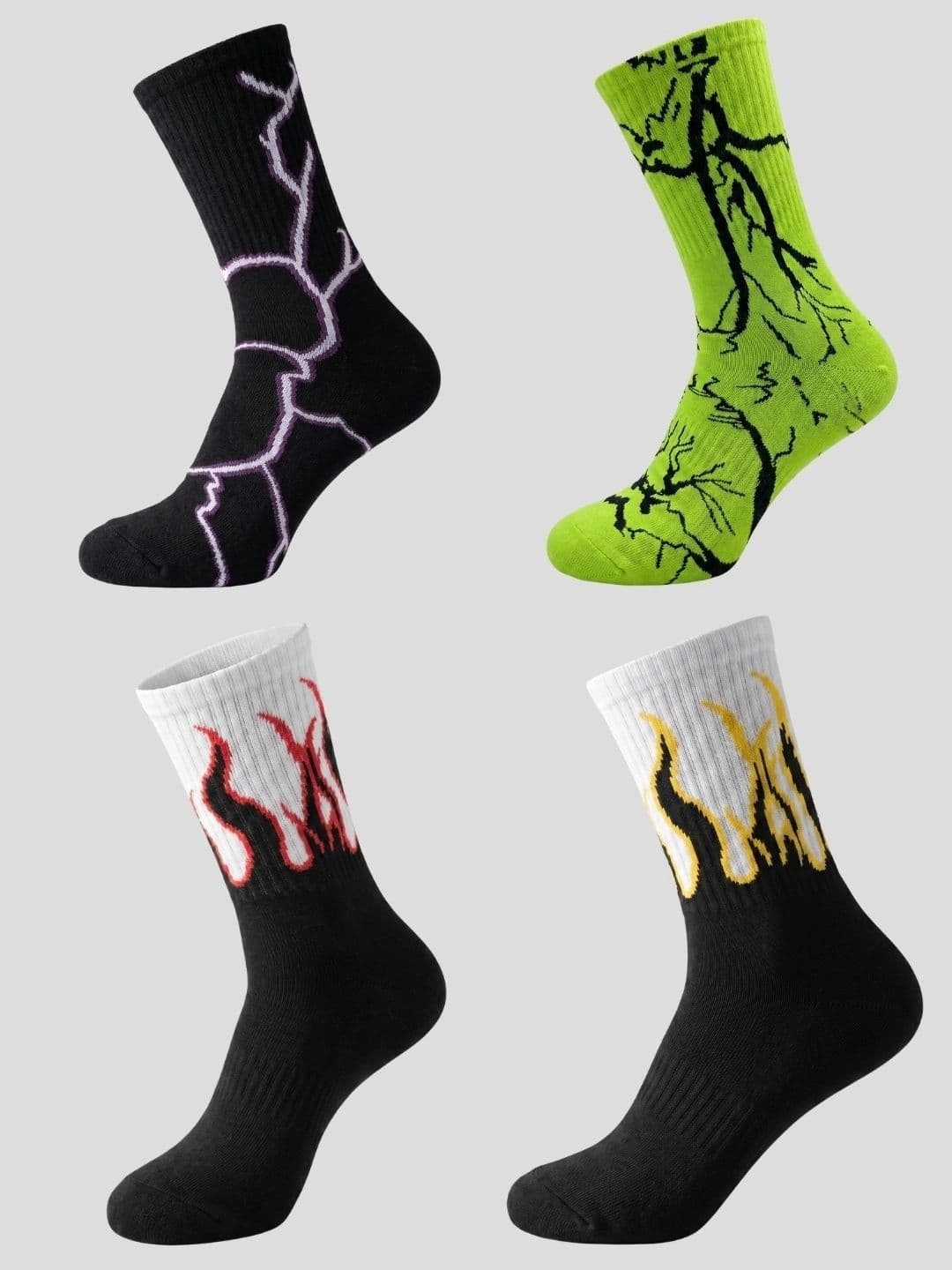 Moda Rapido Men Pack of 4 Cotton Blend Patterned Above Ankle Socks - view 1