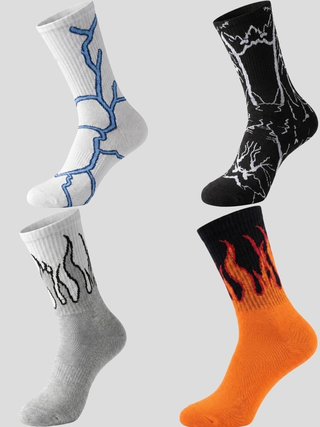 Moda Rapido Men Pack of 4 Cotton Blend Patterned Above Ankle Socks - view 1