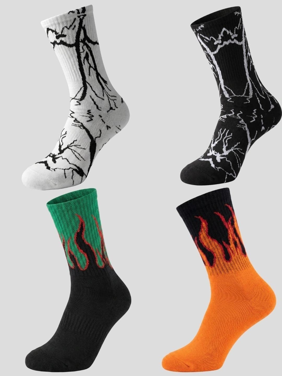 Moda Rapido Men Pack of 4 Cotton Blend Patterned Calf Length Socks - view 1