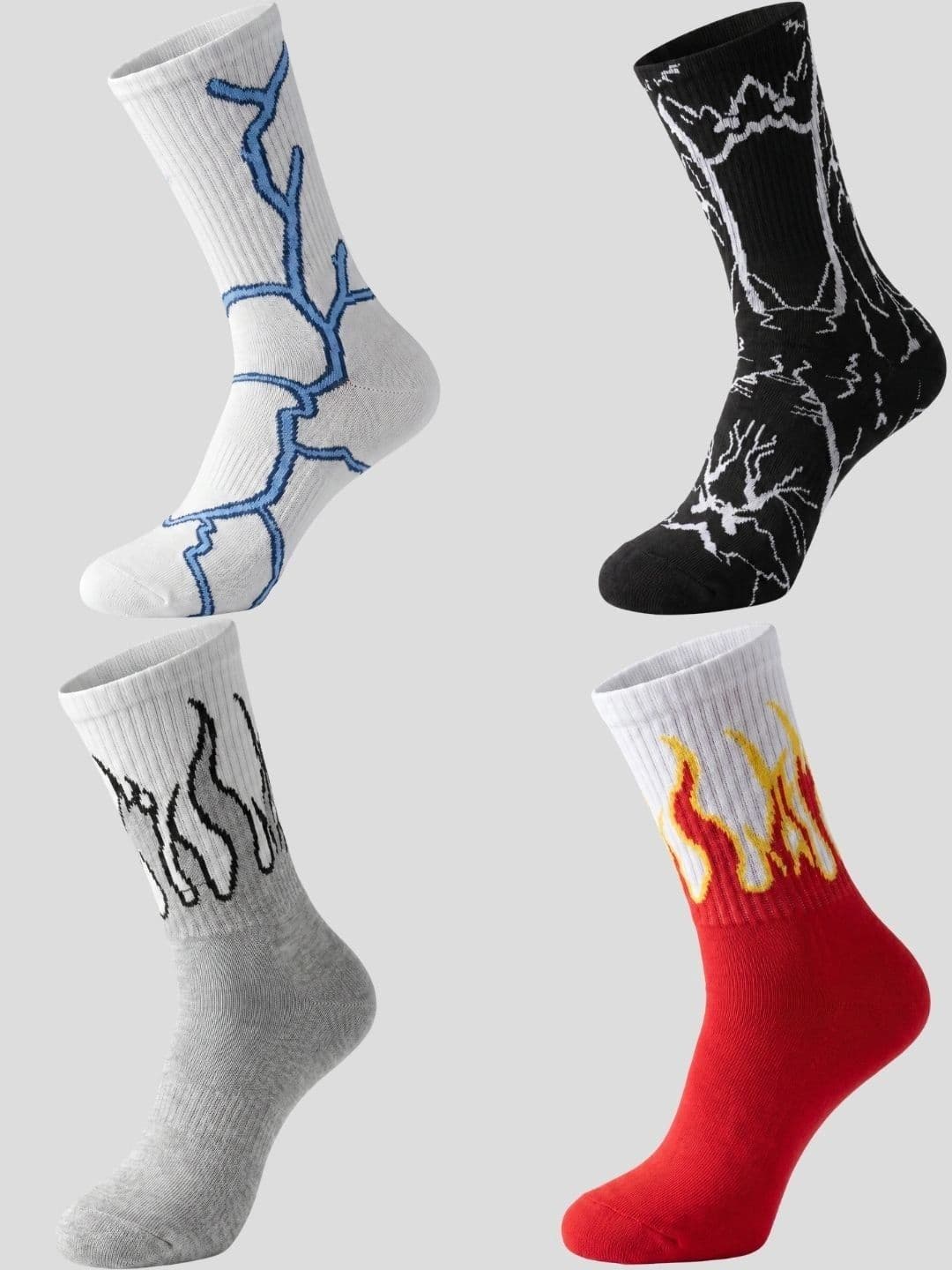 Moda Rapido Men Pack of 4 Cotton Blend Patterned Calf Length Socks - view 1