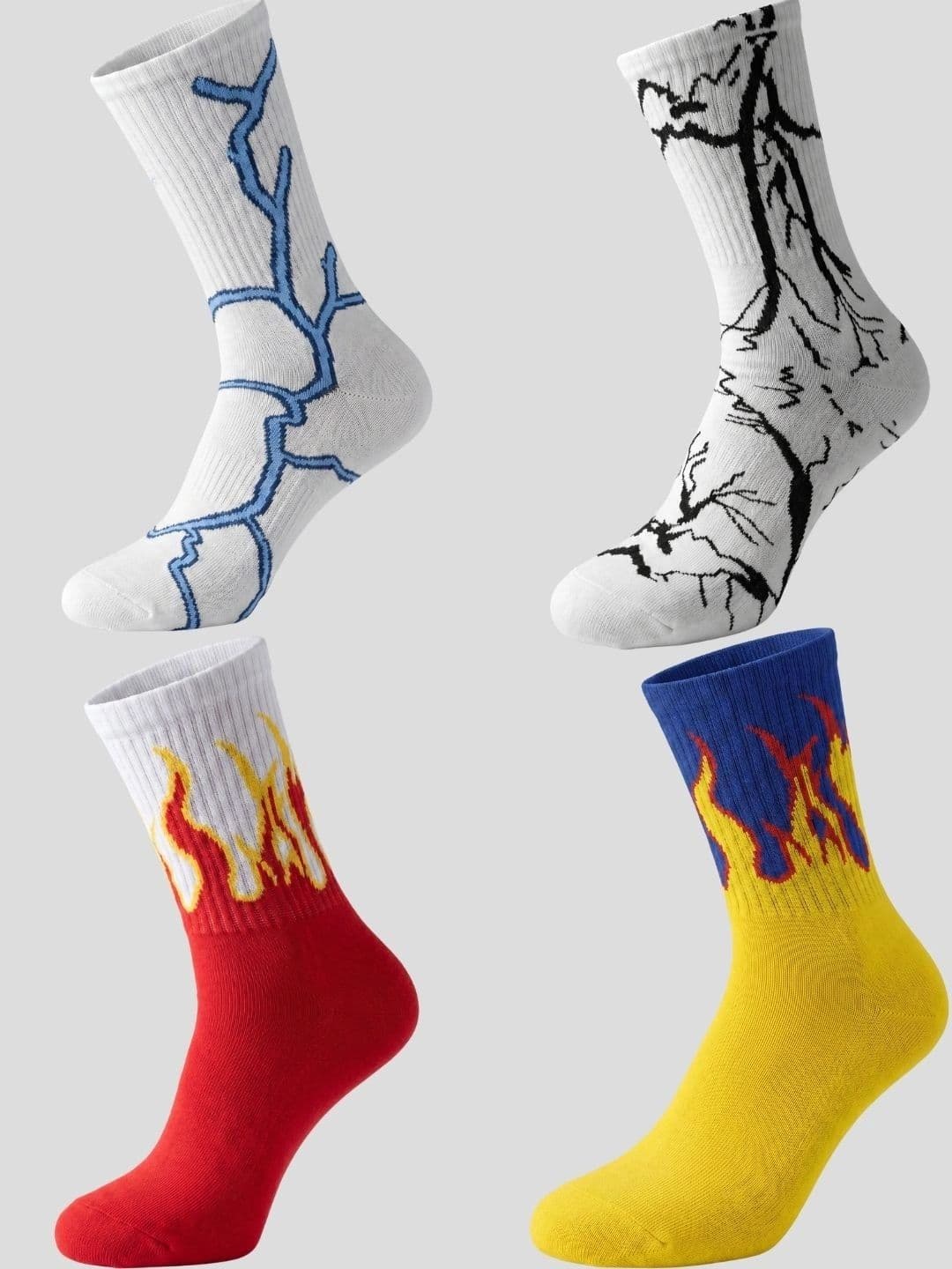Moda Rapido Men Pack of 4 Cotton Blend Patterned Above Ankle Socks - view 1