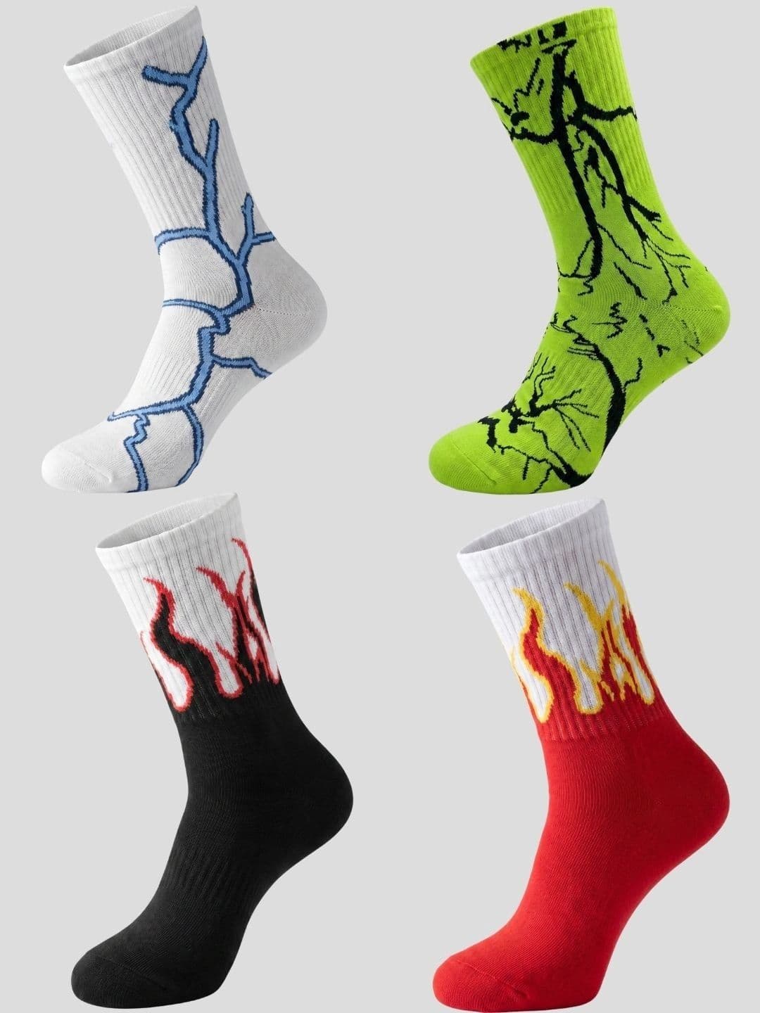 Moda Rapido Men Pack of 4 Cotton Blend Patterned Above Ankle Socks - view 1