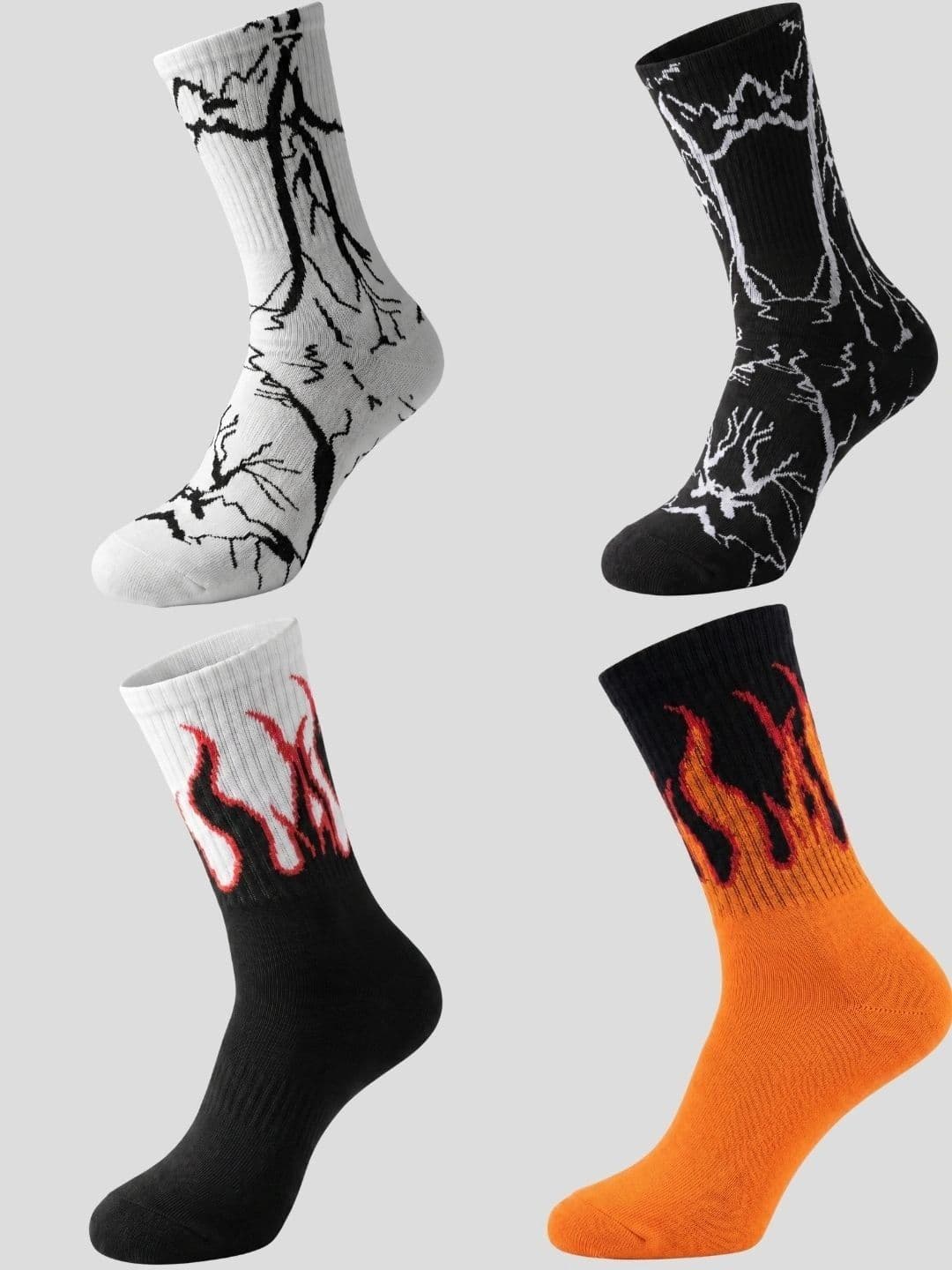 Moda Rapido Men Pack of 4 Cotton Blend Patterned Calf Length Socks - view 1