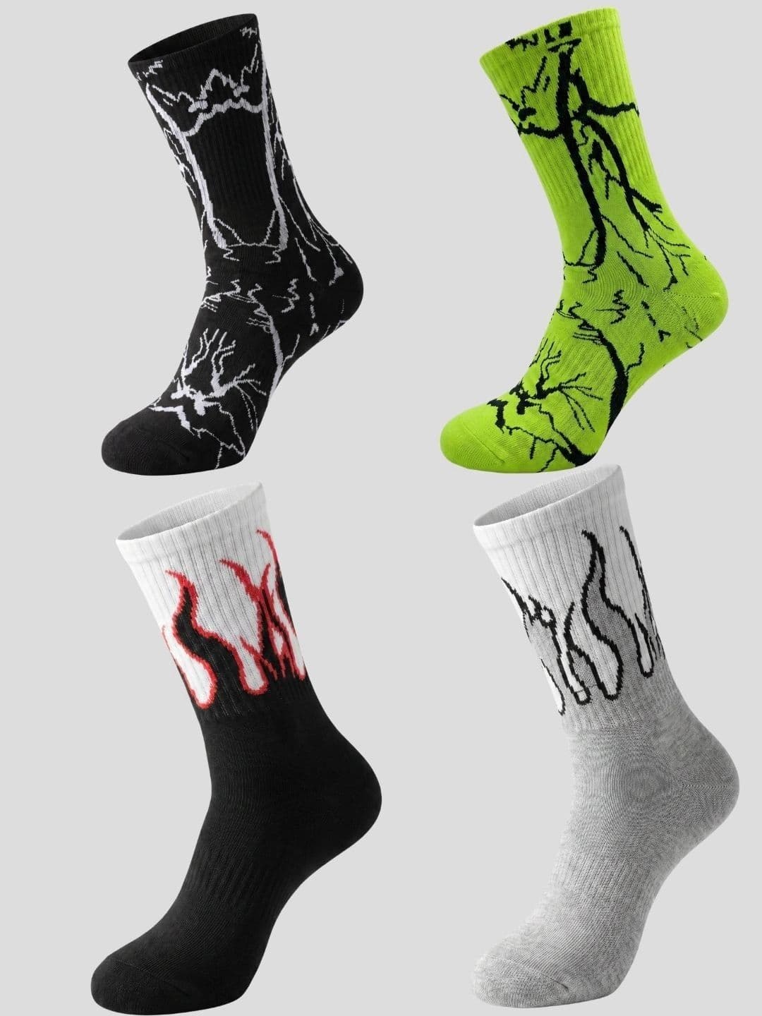 Moda Rapido Men Pack of 4 Cotton Blend Patterned Calf Length Socks - view 1
