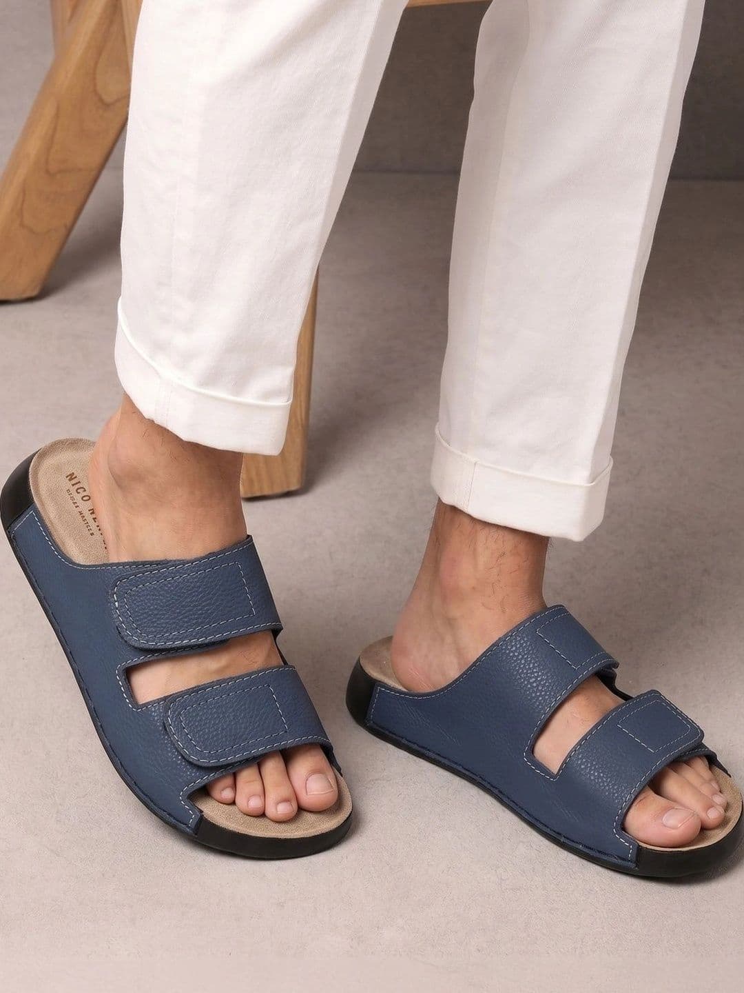NICO NERINI Men Leather Comfort Sandals - view 1