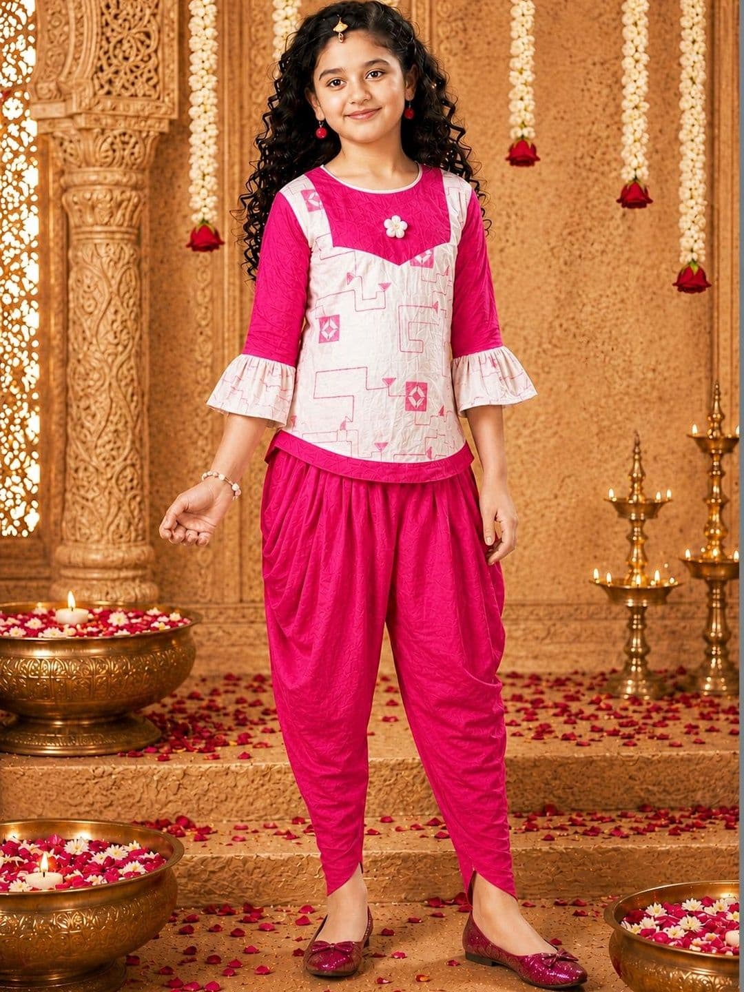 KAARIGARI Girls Dhoti Pants - view 1