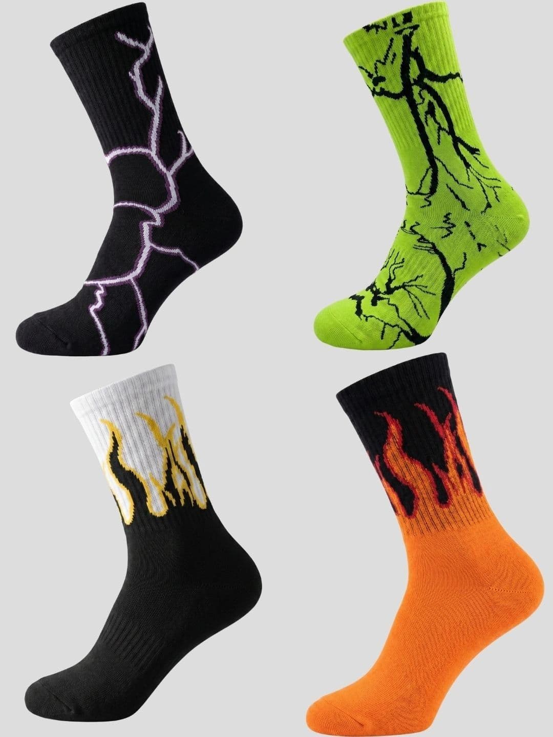 Moda Rapido Men Pack of 4 Cotton Blend Patterned Above Ankle Socks - view 1