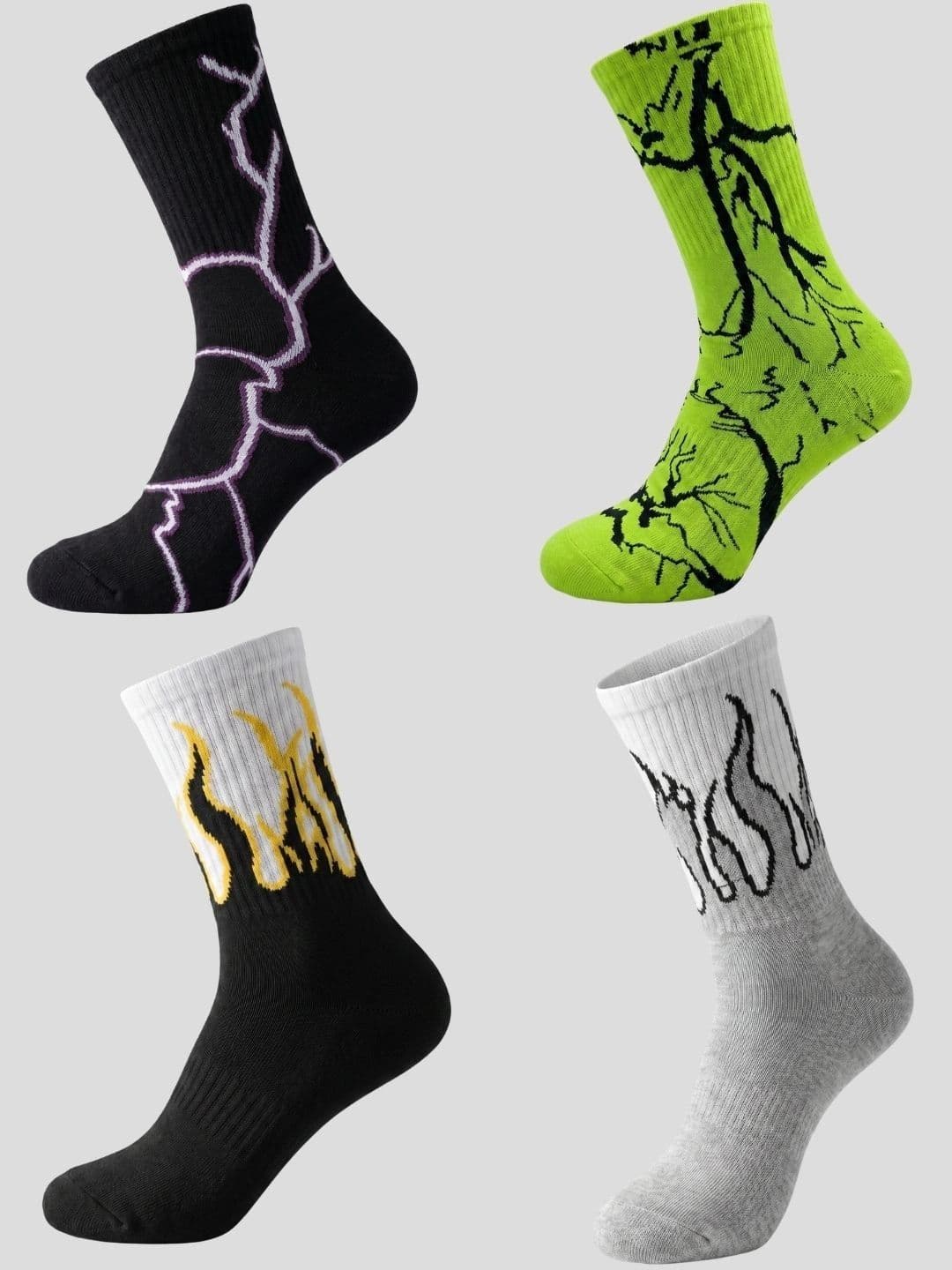 Moda Rapido Men Pack of 4 Cotton Blend Patterned Above Ankle Socks - view 1