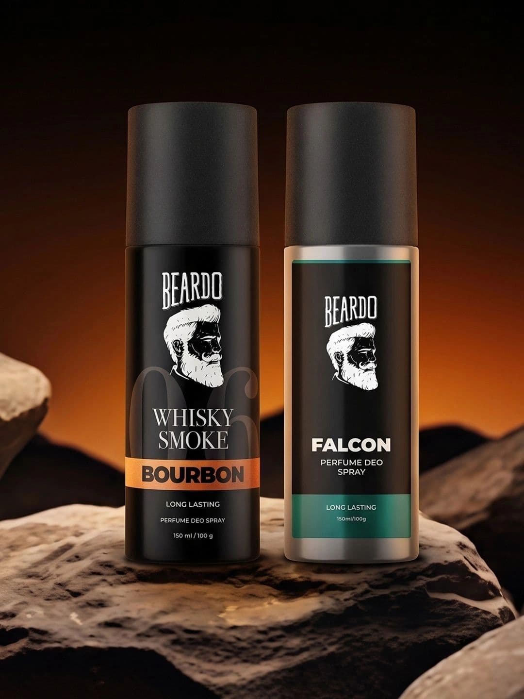 BEARDO Set of Whisky Smoke Bourbon & Falcon Long Lasting Deodorant - 150 ml each - view 1