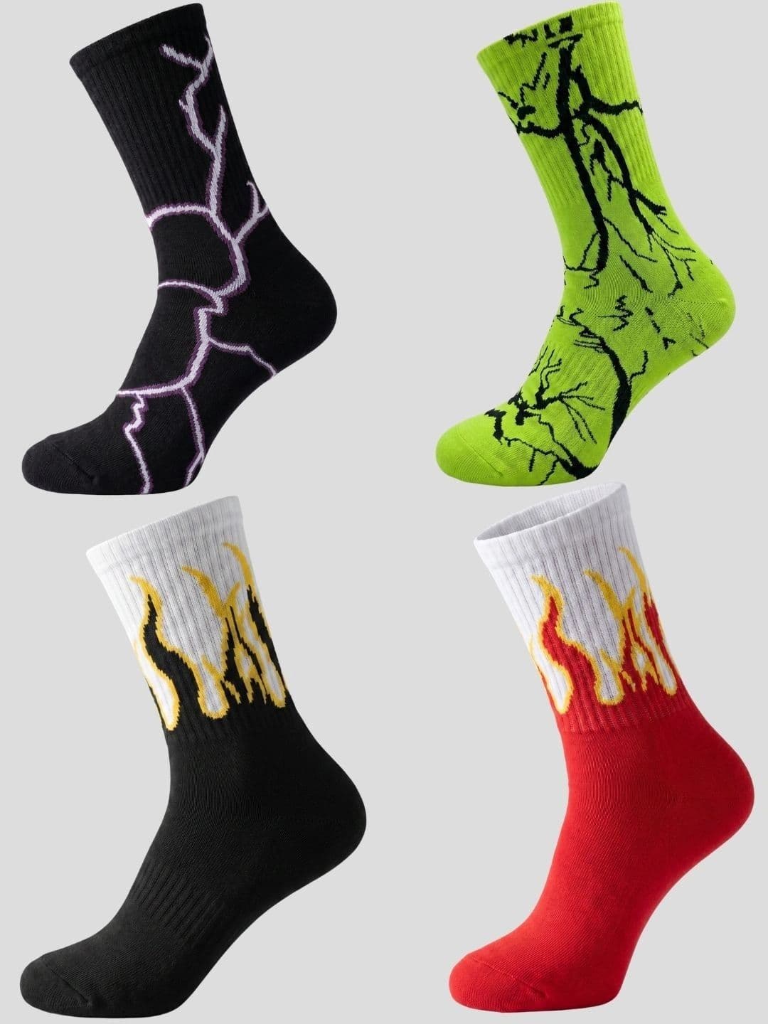 Moda Rapido Men Pack of 4 Cotton Blend Patterned Above Ankle Socks - view 1
