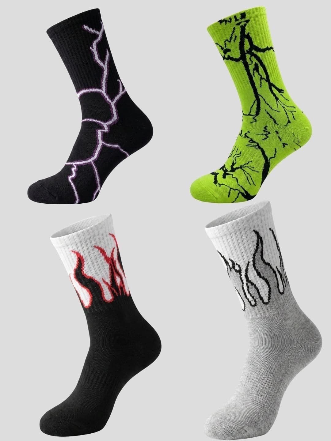 Moda Rapido Men Pack of 4 Cotton Blend Patterned Above Ankle Socks - view 1