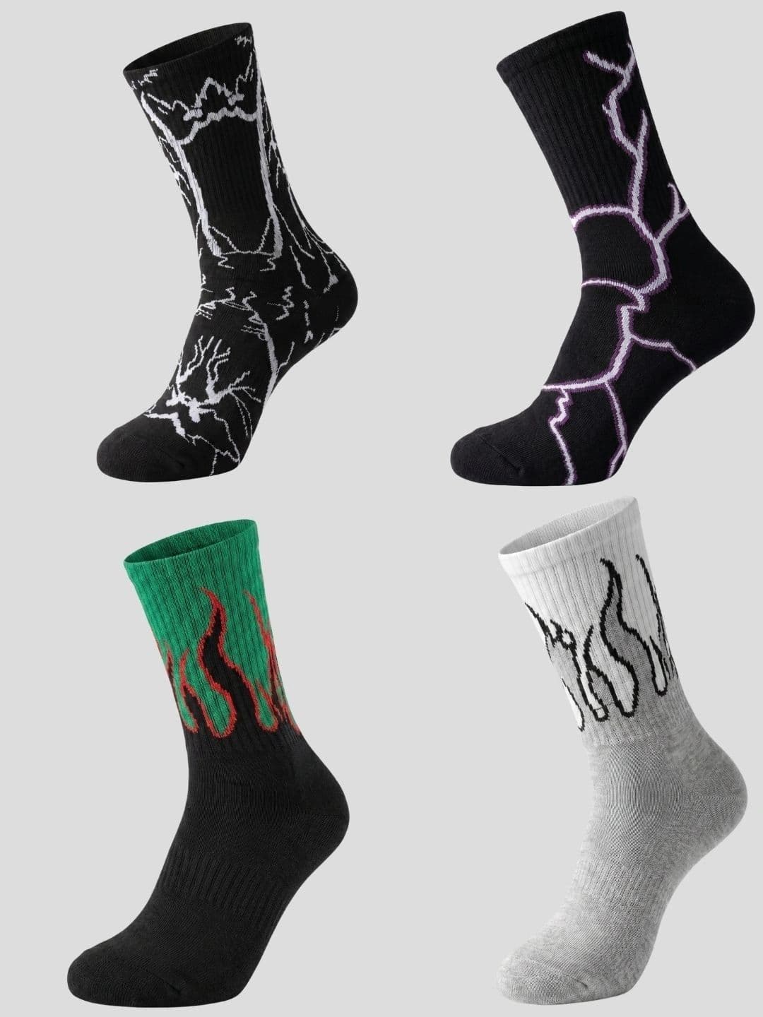 Moda Rapido Men Pack of 4 Cotton Blend Patterned Above Ankle Socks - view 1