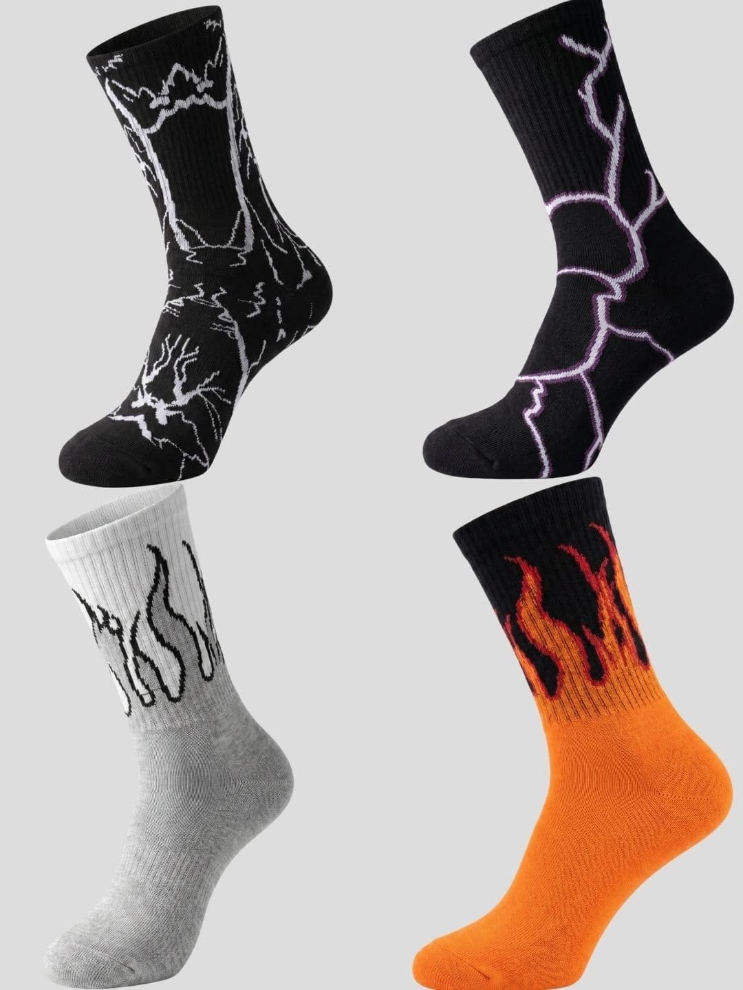 Moda Rapido Men Pack of 4 Cotton Blend Patterned Above Ankle Socks - view 1