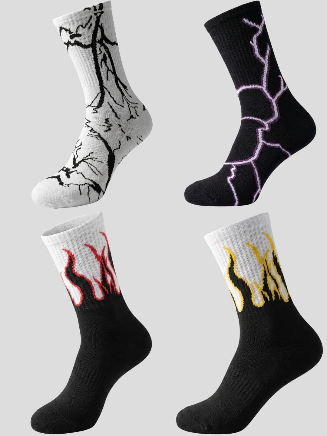 Moda Rapido Men Pack of 4 Cotton Blend Patterned Above Ankle Socks - view 1