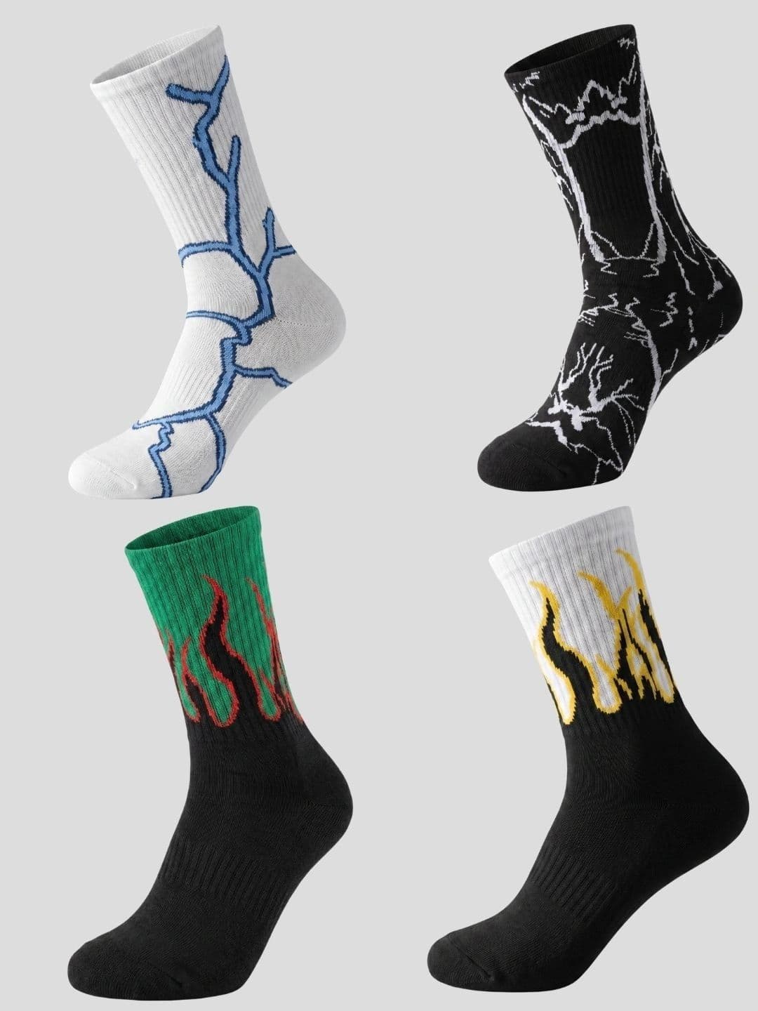 Moda Rapido Men Pack of 4 Cotton Blend Patterned Above Ankle Socks - view 1