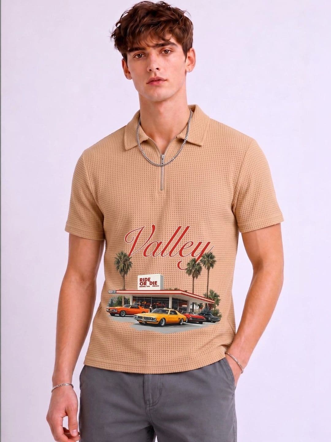 Mobox Men Polo Collar T-shirt - view 1