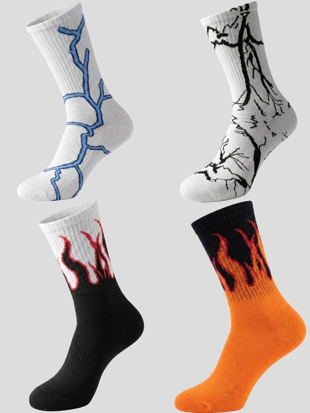 Moda Rapido Men Pack of 4 Cotton Blend Patterned Calf Length Socks - view 1