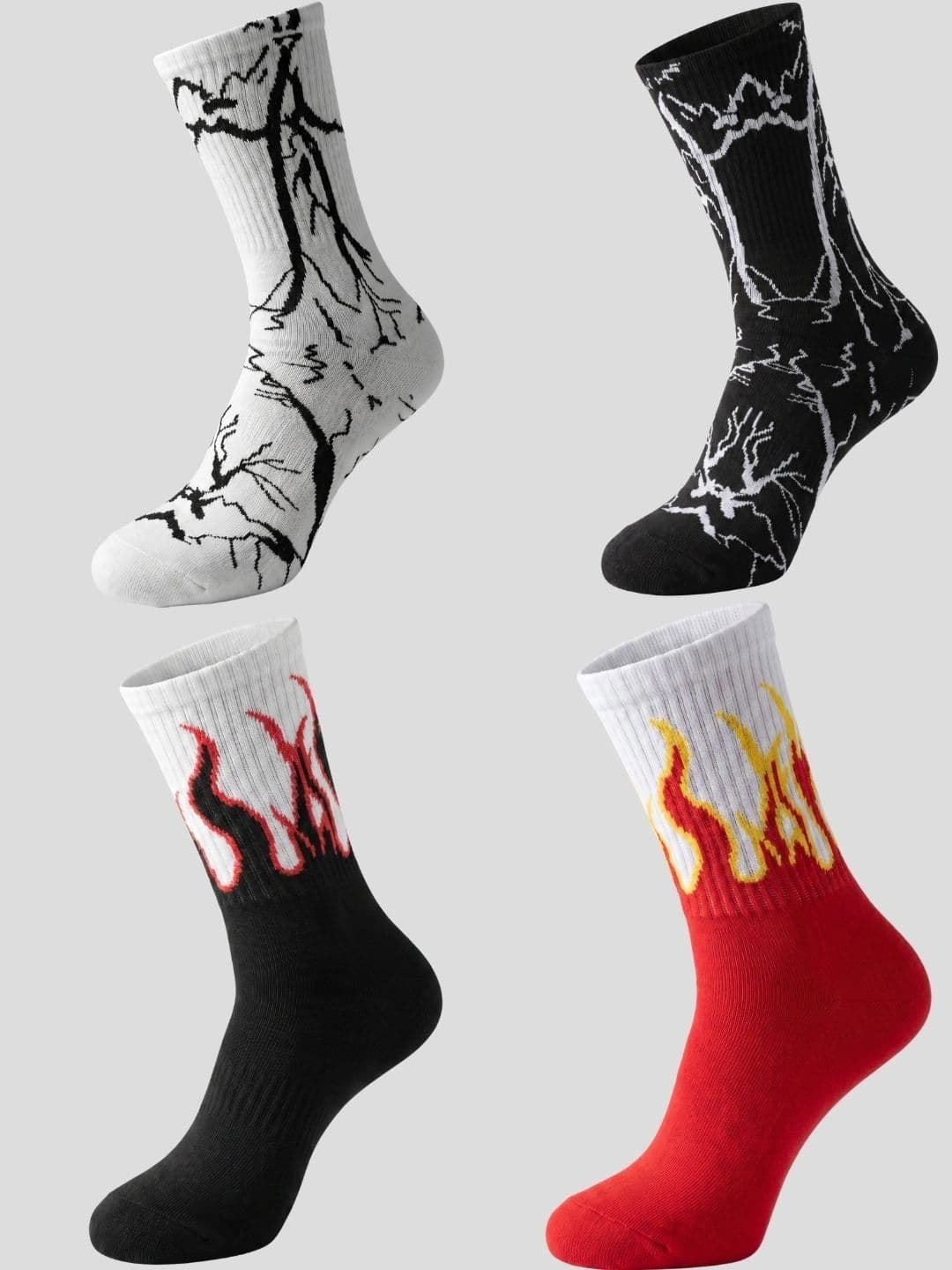 Moda Rapido Men Pack of 4 Cotton Blend Patterned Above Ankle Socks - view 1