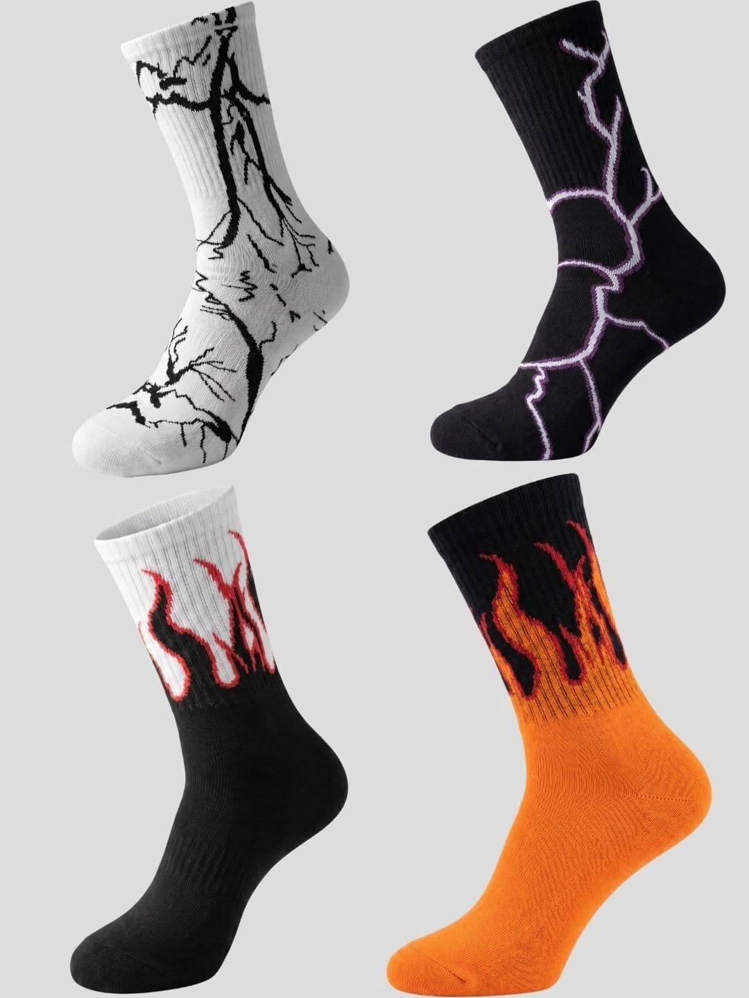 Moda Rapido Men Pack of 4 Cotton Blend Patterned Calf Length Socks - view 1