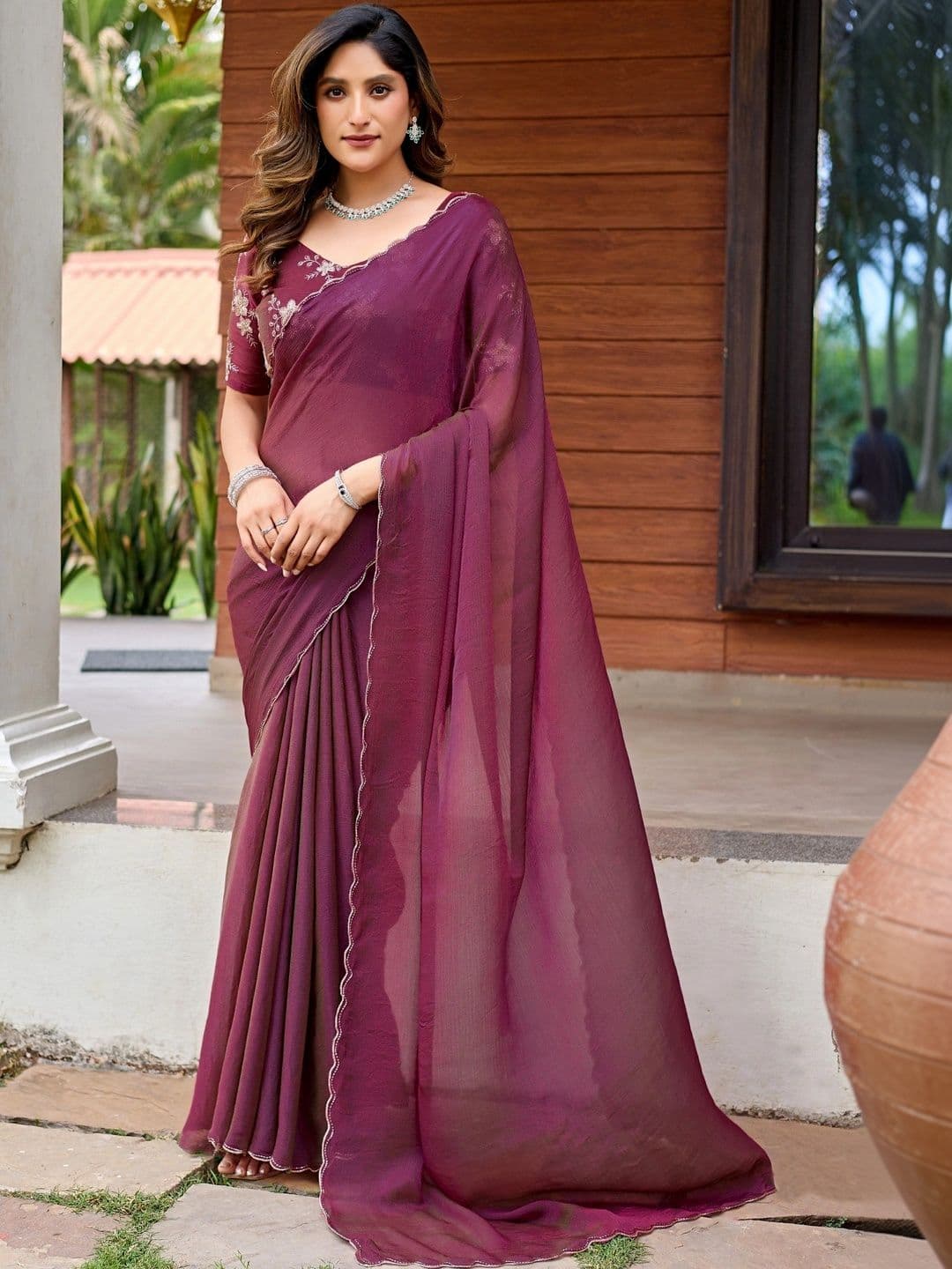 Moda Rapido Embroidered Tissue Designer Saree - view 1