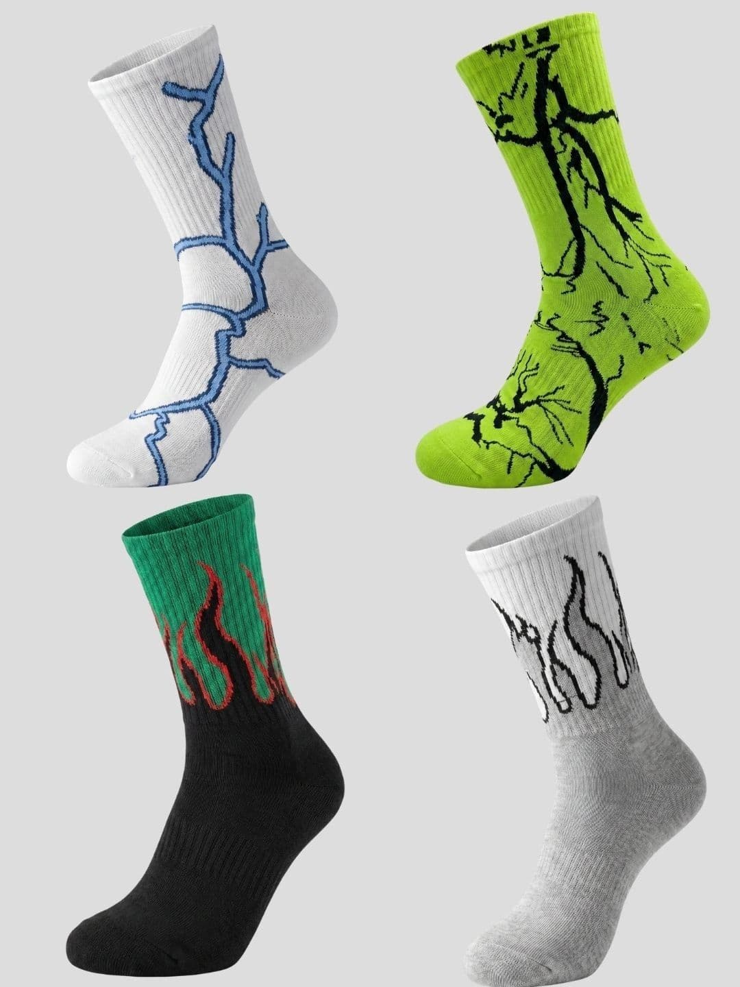 Moda Rapido Men Pack of 4 Cotton Blend Patterned Calf Length Socks - view 1