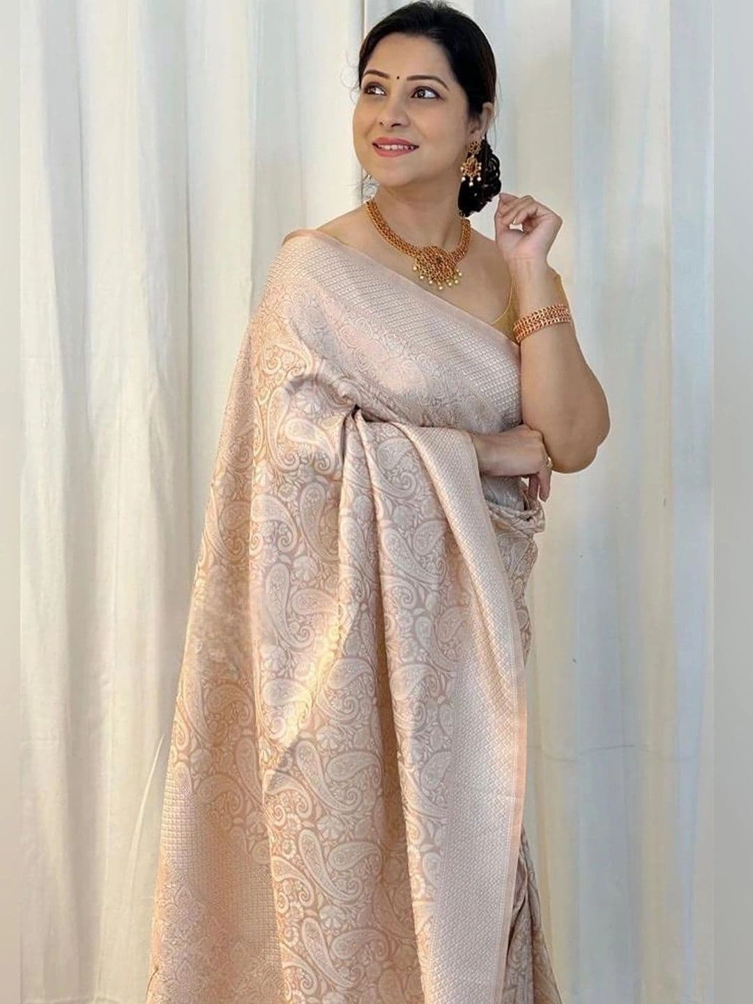 Moda Rapido Woven Design Zari Silk Blend Designer Banarasi Saree - view 1